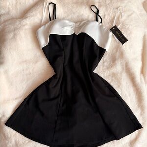 Black and White Mini Dress